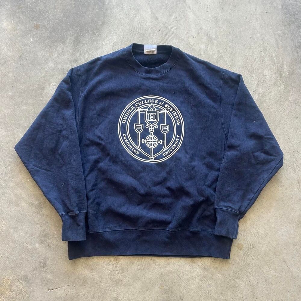 Champion Men's Navy and Blue Sweatshirt